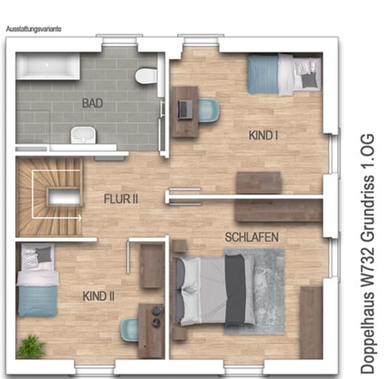 NEUBAU BRUNNTHAL - planen Sie jetzt Ihr neues Zuhause in Massivbauweise in wunderschöner Lage - OBERGESCHOSS