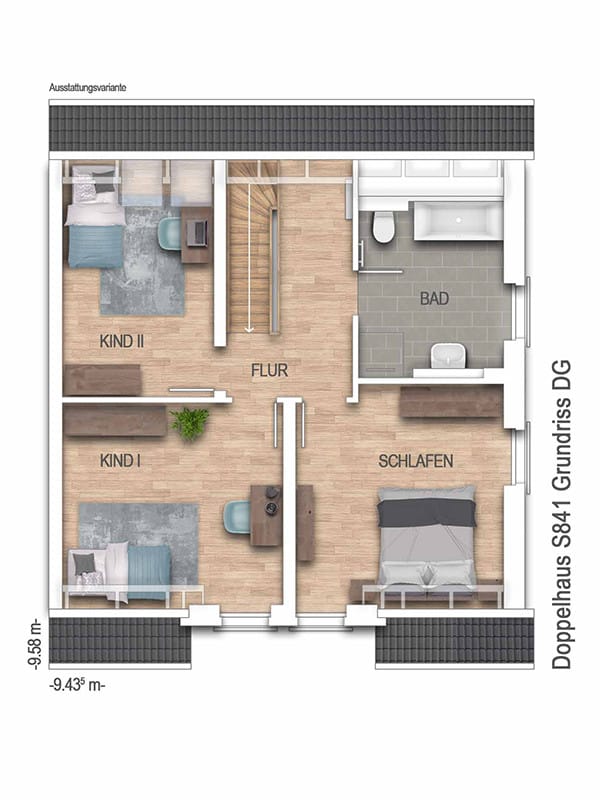 NEUBAU Jettenbach - planen Sie jetzt Ihr neues Zuhause in Massivbauweise in ruhiger und grüner Lage - OBERGESCHOSS