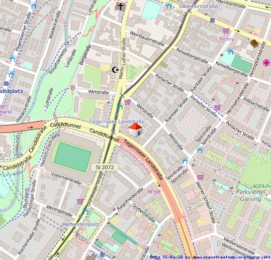 Moderne und vollständig renovierte 3-Zimmerwohnung mit einzigartigem Blick ins Stadion - Lageplan