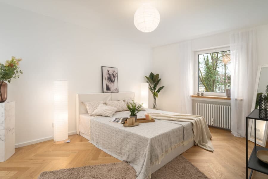 Geräumige und hochwertig sanierte Traumwohnung in grüner Waldumgebung - ideal für Familien - Ruhiges Schlafzimmer