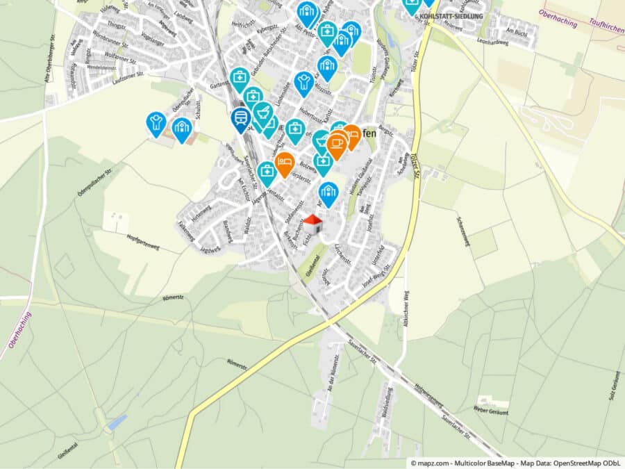 Spüren, dass hier etwas Besonderes ist! Große Maisonette Wohnung in NEUZUSTAND - Infrastruktur Kartenausschnitt