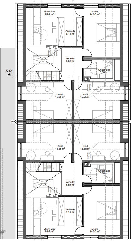 Baugrundstück in ruhiger Wiesenrandlage mit 1090m² Baugenehmigung für Ihr Haus bereits vorhanden - Beispiel Doppelhaus OG