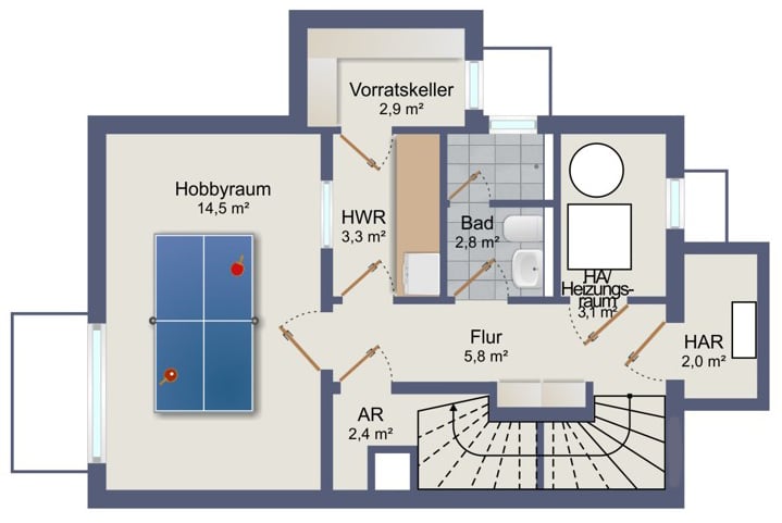 *Direkt verliebt* - Hochwertige Neubau Doppelhaushälfte im grünen Naturschutzgebiet - UNTERGESCHOSS