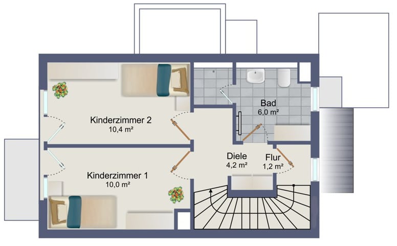 *Direkt verliebt* - Hochwertige Neubau Doppelhaushälfte im grünen Naturschutzgebiet - OBERGESCHOSS