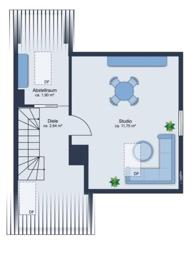 GRUNDRISS DG - Wohnen in grüner Lage von Untermenzing - modernes Reihenendhaus perfekt für Familien!