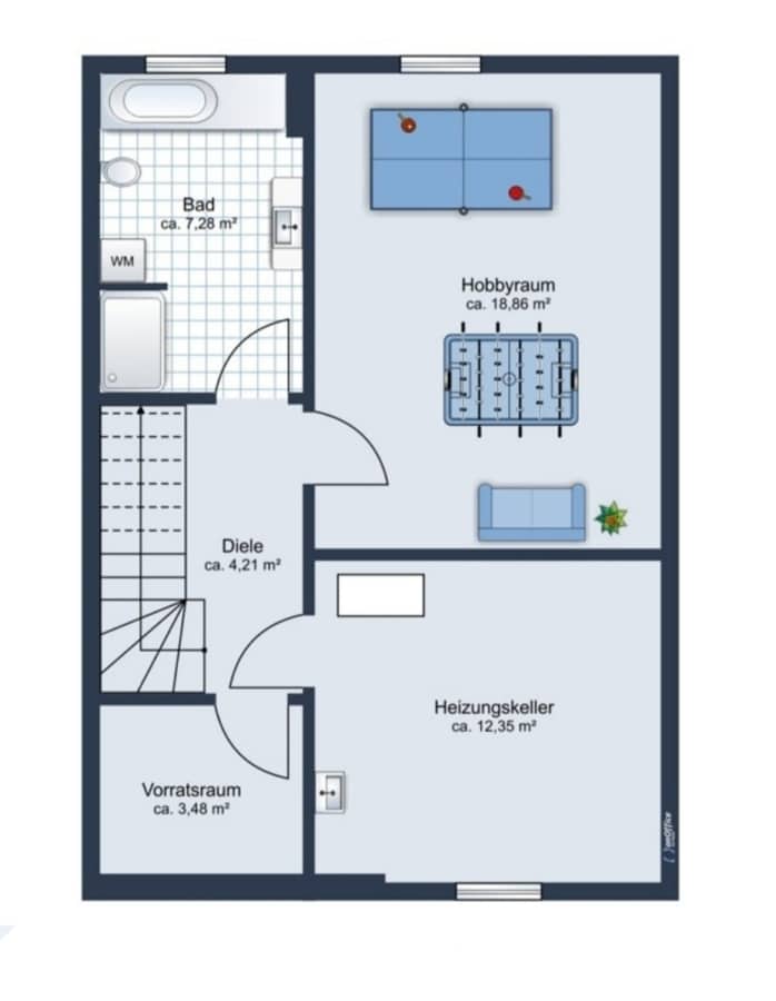 GRUNDRISS KELLER - Wohnen in grüner Lage von Untermenzing - modernes Reihenendhaus perfekt für Familien!