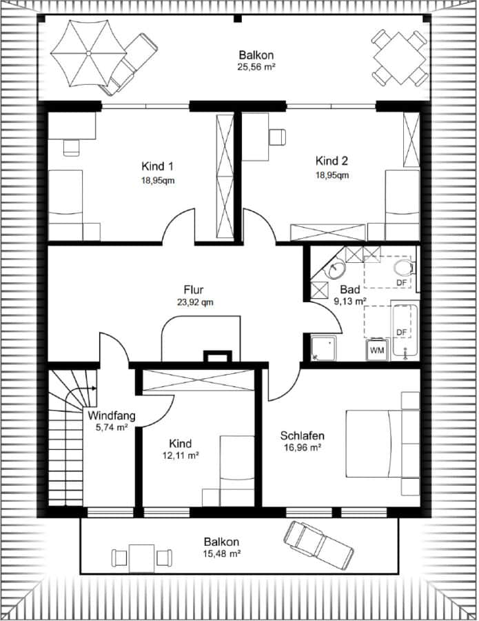 Großzügiges Einfamilienhaus in Edling- Baujahr 2012 Energieklasse B - OBERGESCHOSS