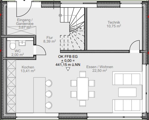 Ramerberg - Baugrundstück für ein Einfamilienhaus in ruhiger Bestlage - Erdgeschoss EFH