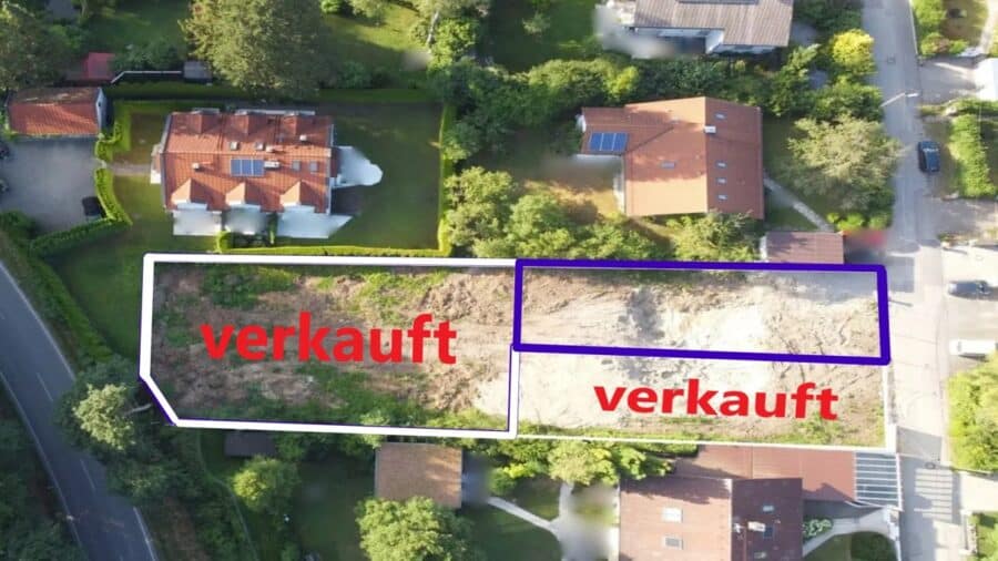 Exklusive Doppelhaushälfte am Ammersee: Stilvolles Wohnen mit sonnigem Grundstück - Grundstücksaufteilung