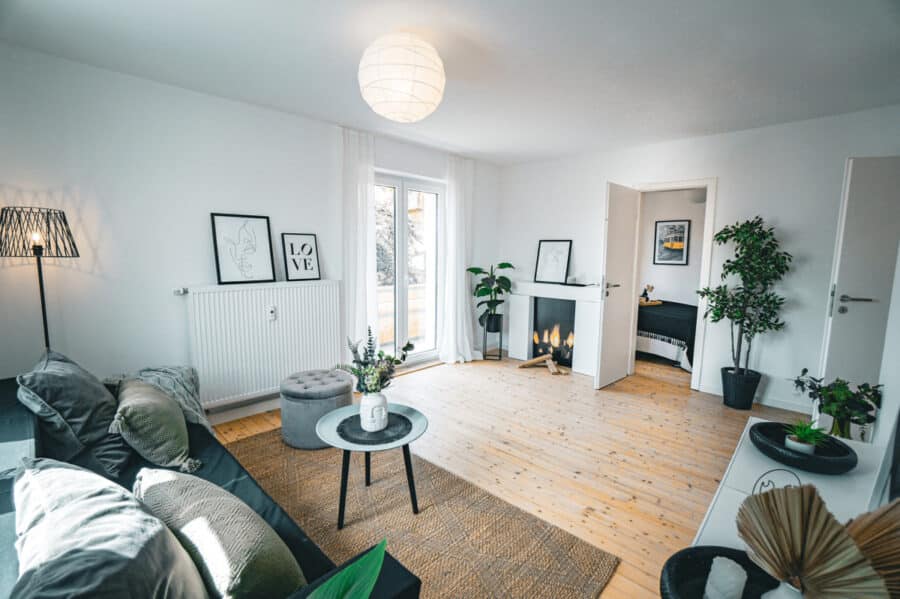 Sanierte Traumwohnung mit atemberaubenden Bergblick im wunderschönen Murnau - Zugang zum Balkon