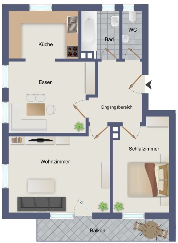 Sanierte Traumwohnung mit atemberaubenden Bergblick im wunderschönen Murnau - GRUNDRISS