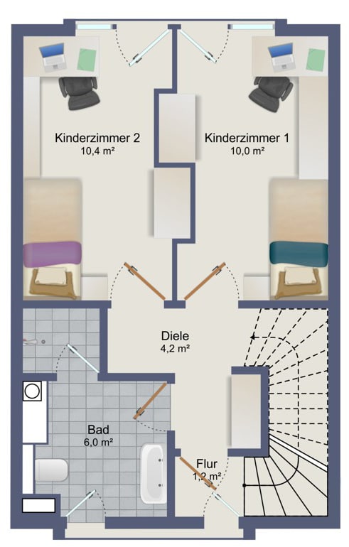 ERSTBEZUG! Neubau 2024 fertiggestellt - Großer Garten mit Waldblicklage - OBERGESCHOSS